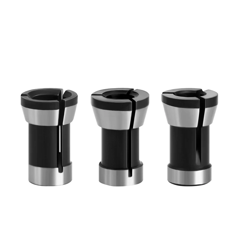 2/3Piece High Precision Trimmer Collet Adapter Router Bit Collet Chuck Clamping Adapter For Engraving Trimming Machine