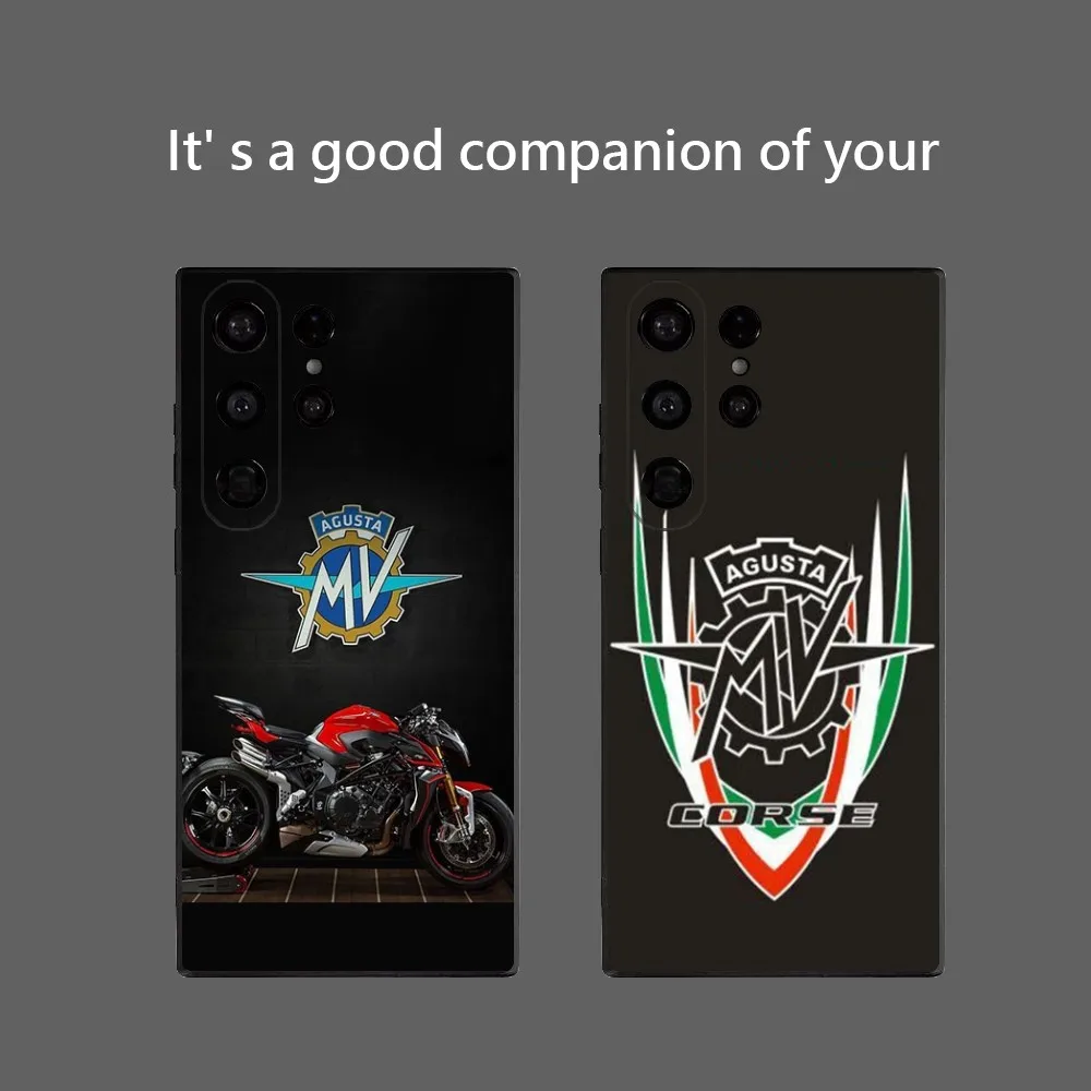 MV A-AguSTaES Cool Moto Phone Case For Samsung Galaxy S25 Ultra S22 S23 S24 Ultra S21 S20 5G Protective Soft Silicone TPU Funda