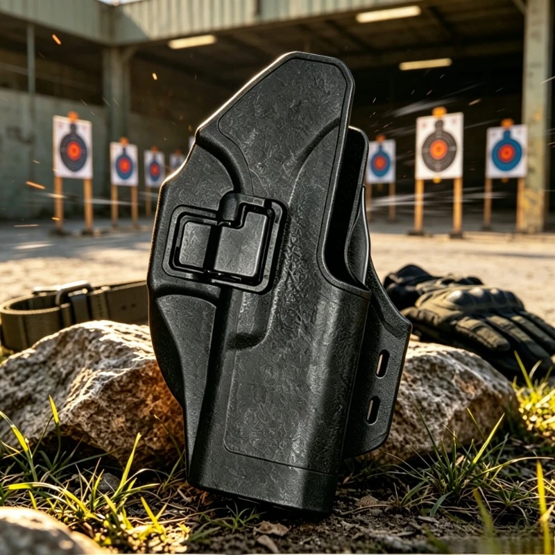 

2026 NEW Quick Release Tactical Belt Carry Sleeve for G18 Plastic Outdoor Rapid Pull Gear with 20mm Rail Mount Fitting