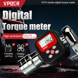 Digital Torque Wrench Adapter - Precision Electronic Torque Tool Converter and Meter with1/4'' 3/8'' 1/2 '' for Bike Car Repair