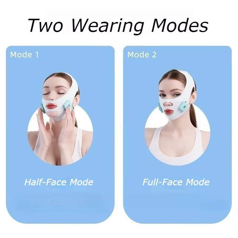 آلات رفع الوجه مكركرنت قناع رفع الوجه المحمول إزالة الذقن المزدوجة أجهزة شد الوجه جهاز تجميل النساء
