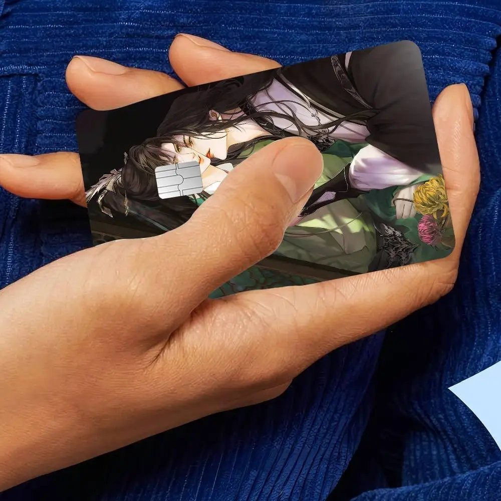 สติกเกอร์ฟิล์มกันรอยด้านหน้าลายอนิเมะ BL Novel The Scum Villains Self-Saving System สำหรับบัตรเครดิต บัตรเดบิต บัตรชิปขนาดเล็ก