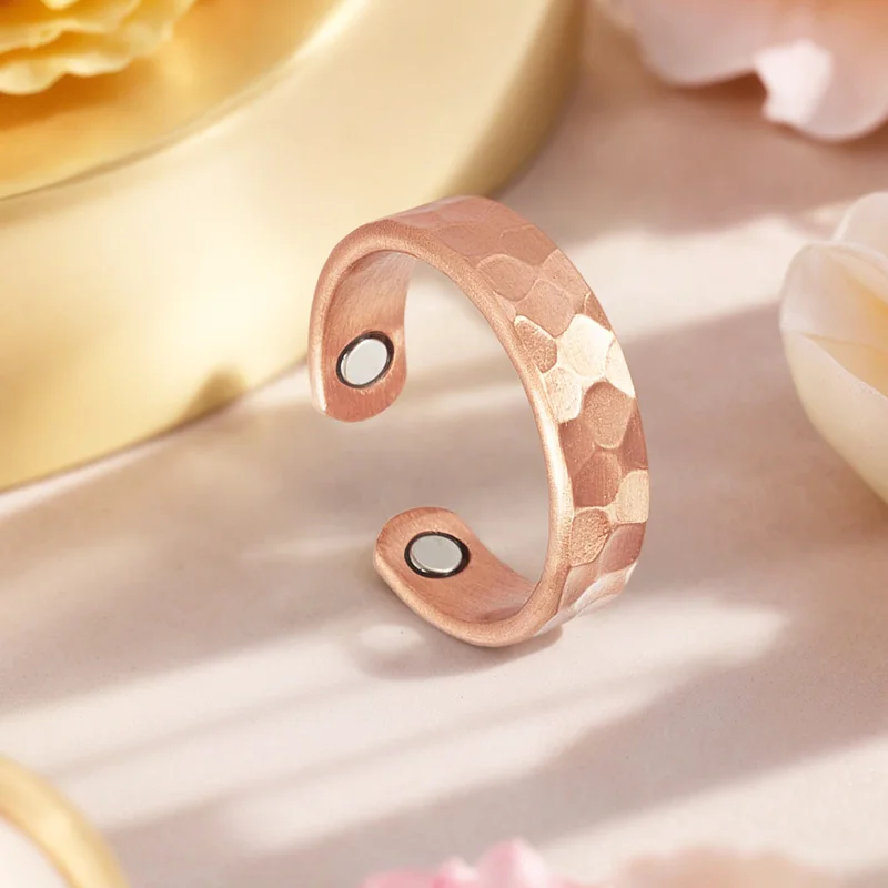 Simple Magnetic Rings for Women Pure Copper Material Design Comfortable Fit for Fingers Valentine and Mother's Day Jewelry