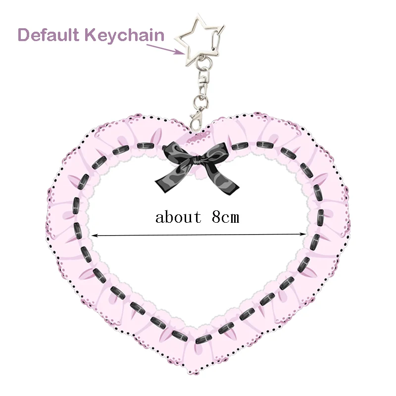 Sweet Kpop Idol Support Merch Handmade Lace Bow Decor Bag Charm Free Customized Keychain for Bags view 6
