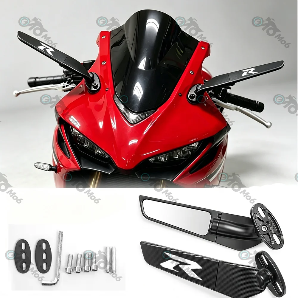 Rückspiegel für YZF R1 R3 R6 R6S R15 R25 R125 V2 V3 360 °   Rotierender Windflügel Motorrad-Zubehör Spiegel