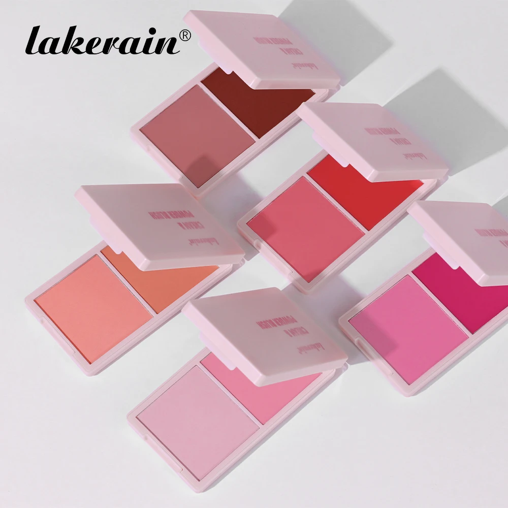 

2 IN 1 Cream&Powder Blush Palette Natural Long-lasting High Pigment Matte Blush Makeup Buildable Color Korean Makeup Blusher
