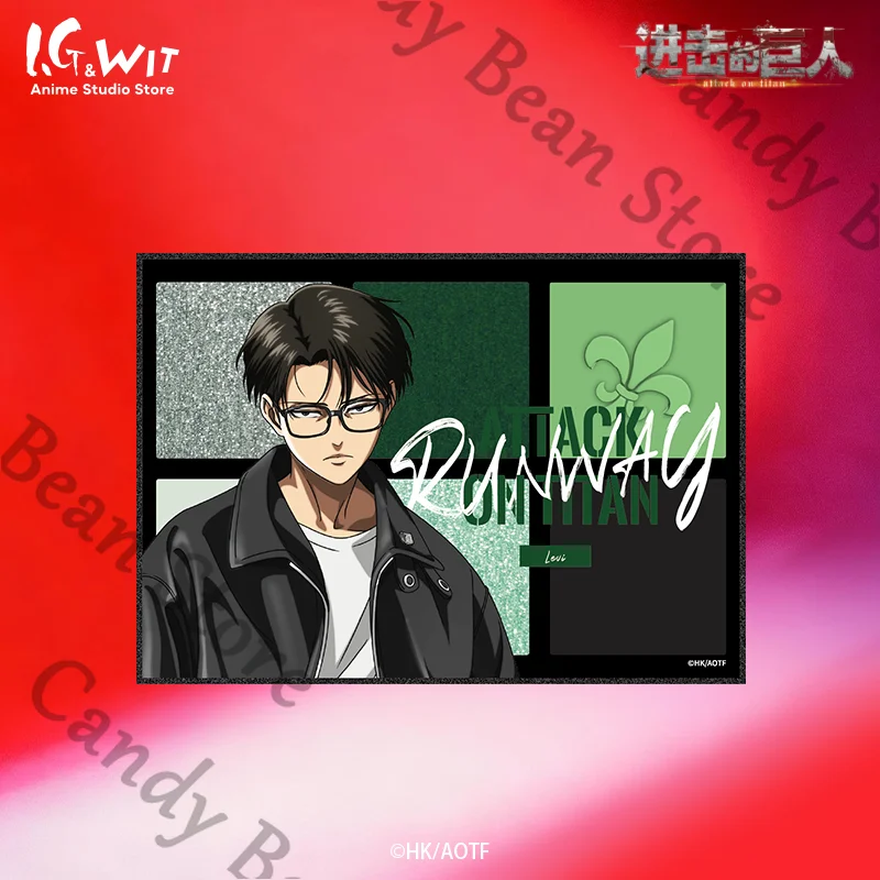 本物のアニメ「進撃の巨人」リヴァイ・アッカーマン、ハンジ・ゾーイ、サーシャ・ブラウス、ジャンのコスプレ漫画アクリル製-‌-カラーカードストック-シキシギフト