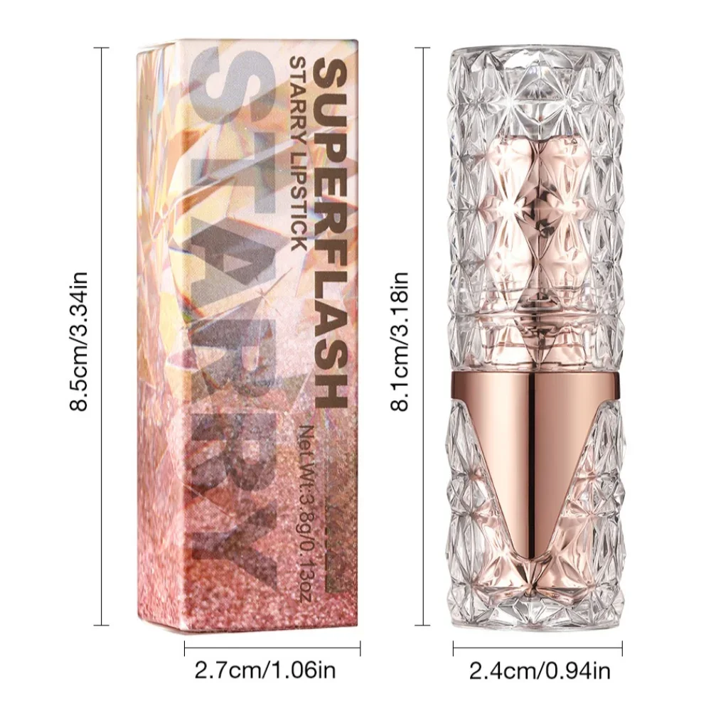 Feiner Glitzer Lippenstift Treibsand Gold Lippenstift feuchtigkeit spendend seidig Meerjungfrau Mädchen rosa lang anhaltende wasserdichte Grapefruit Orange