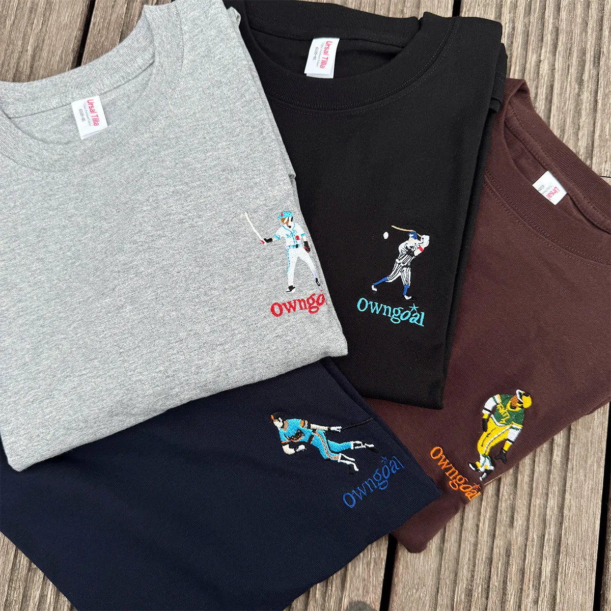 아메리칸 빈티지 야구 스포츠 클럽 자수 긴 소매 100% 코튼 티셔츠 가을 루즈 스트리트 패션 유니섹스 티셔츠