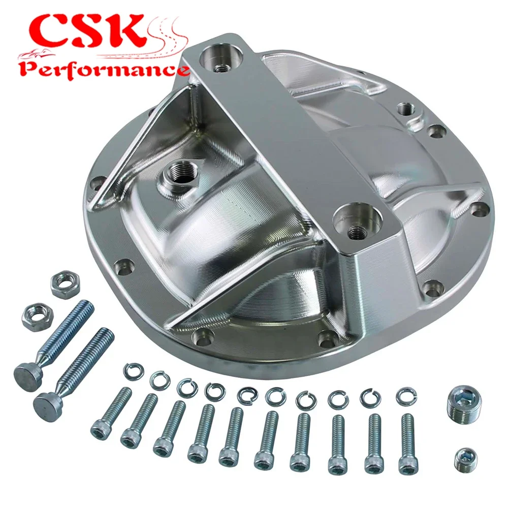 Silver Fits For Ford Mustang 8.8 79-14 Billet Rear End Differential Cover Stud Girdle Satin