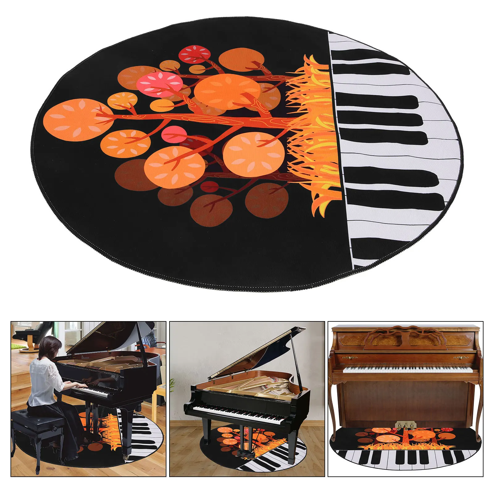 

Piano Soundproofing Pad Thick Nonslip Floor Mat for Piano Seat Cushion Shock Absorption Sound Deadening Carpet