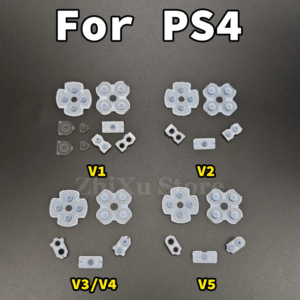 1-10 Set For PS4 Controller JDS 001 JDS 010 JDS 030 040 JDM 050 055 Conductive Silicone Rubber Pads For PS4 L2 R2 Buttons