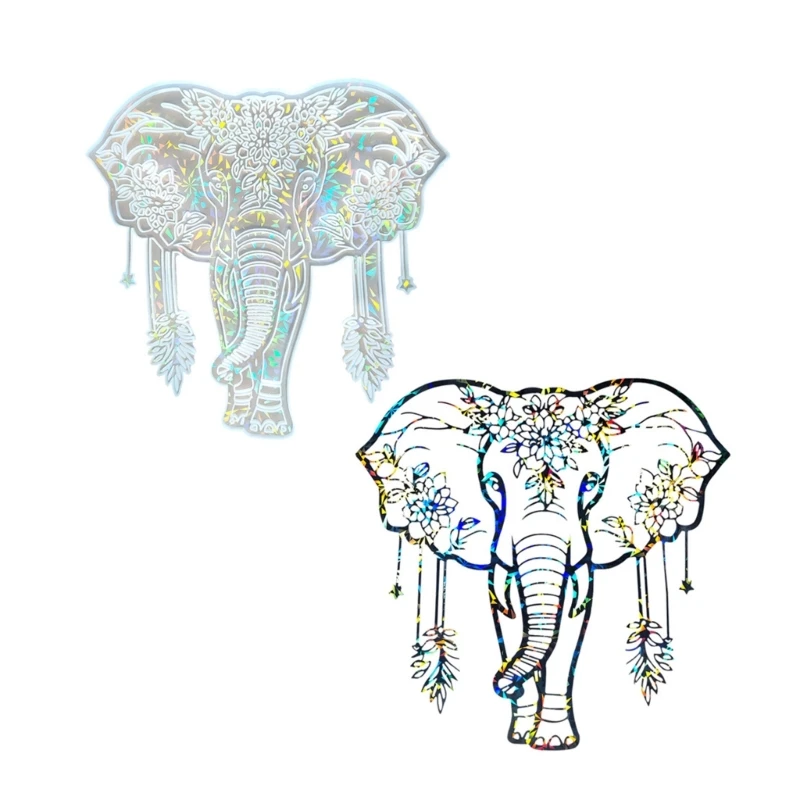 Elephant Wall Hanging Decoration Crafting Mould Holographics Silicone Mold for Wall Sticker Jewelry Making Tool