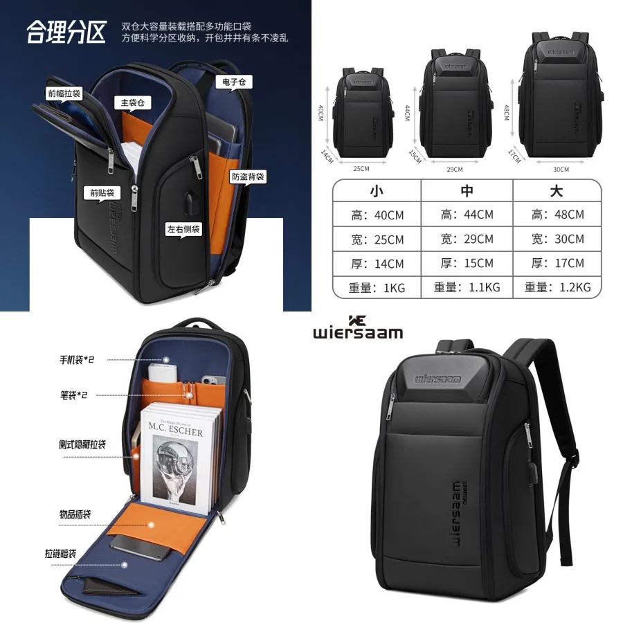 

【New style】New high-end business backpack men's waterproof backpack large-capacity business trip multifunctional password anti-