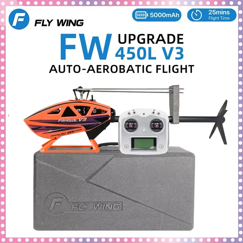 Flywing FW450LV3 Rc Plane 6ch 3d Rtf Smart GPS FBL Gyro Rc Helicopter PNP RTF Brushless Rc Helicopter Model For Adult Boys Gifts