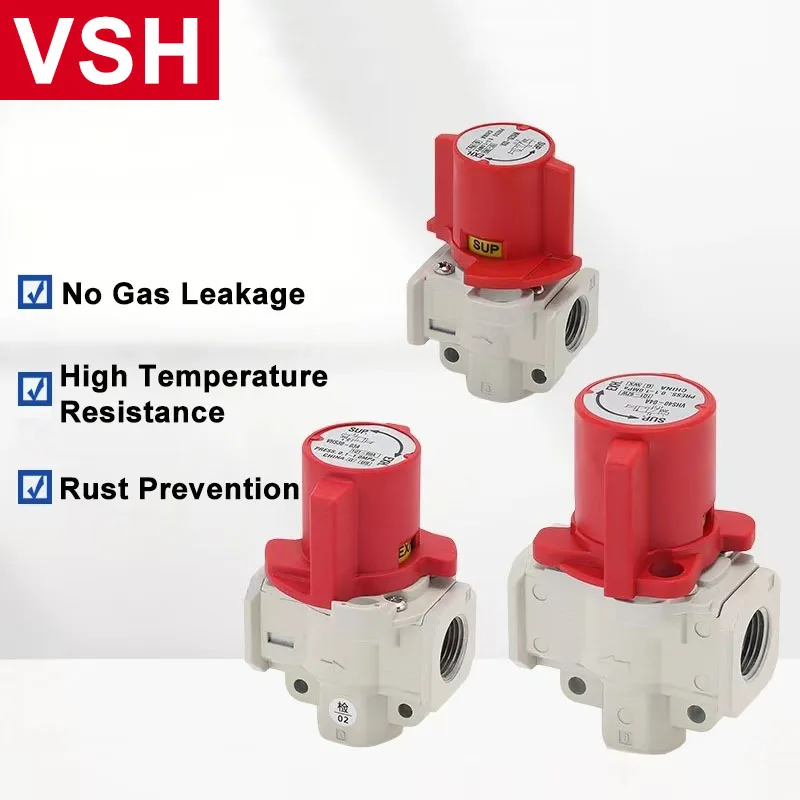

Pneumatic Residual Pressure Relief Valve VHS20-02A VHS30-03A VHS40-04A Residual Pressure Manual Valve