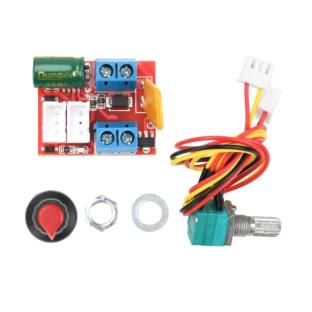 DC motor speed regulator DC 4.5-35V PWM potentiometer speed switch ultra-small LED dimmer 5A