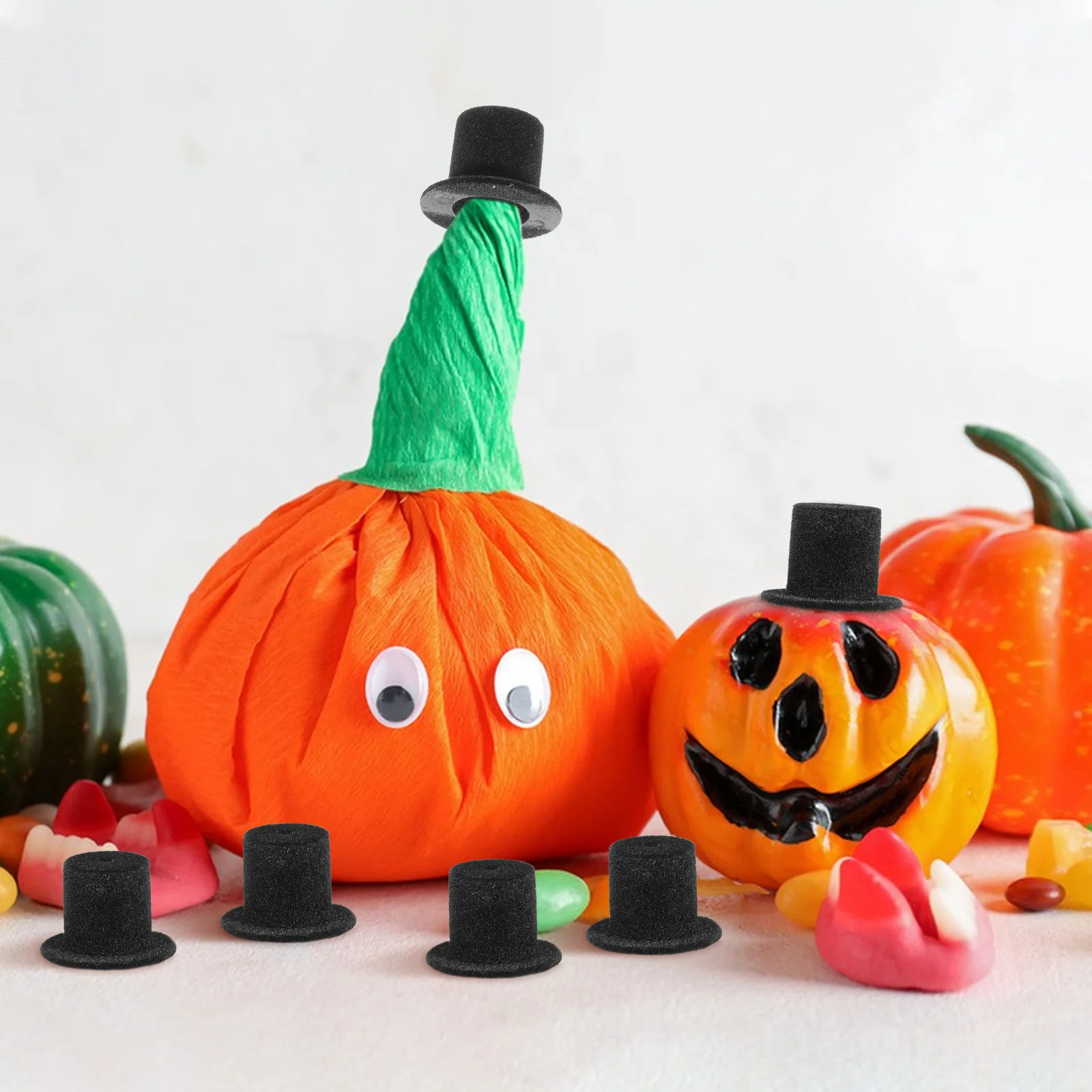 20개 미니어처 모자 정교한 작은 모자 장식 공예 프로젝트 DIY 정장 모자 귀여운 액세서리 세트