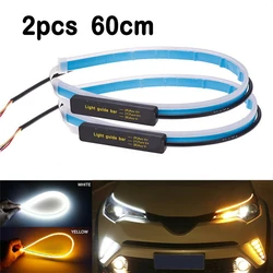 60cm 45cm 30cm araba LED DRL gündüz çalışan far akış çalışır far LED şerit fren dönüş sinyal ışığı torna kılavuz ışık bar