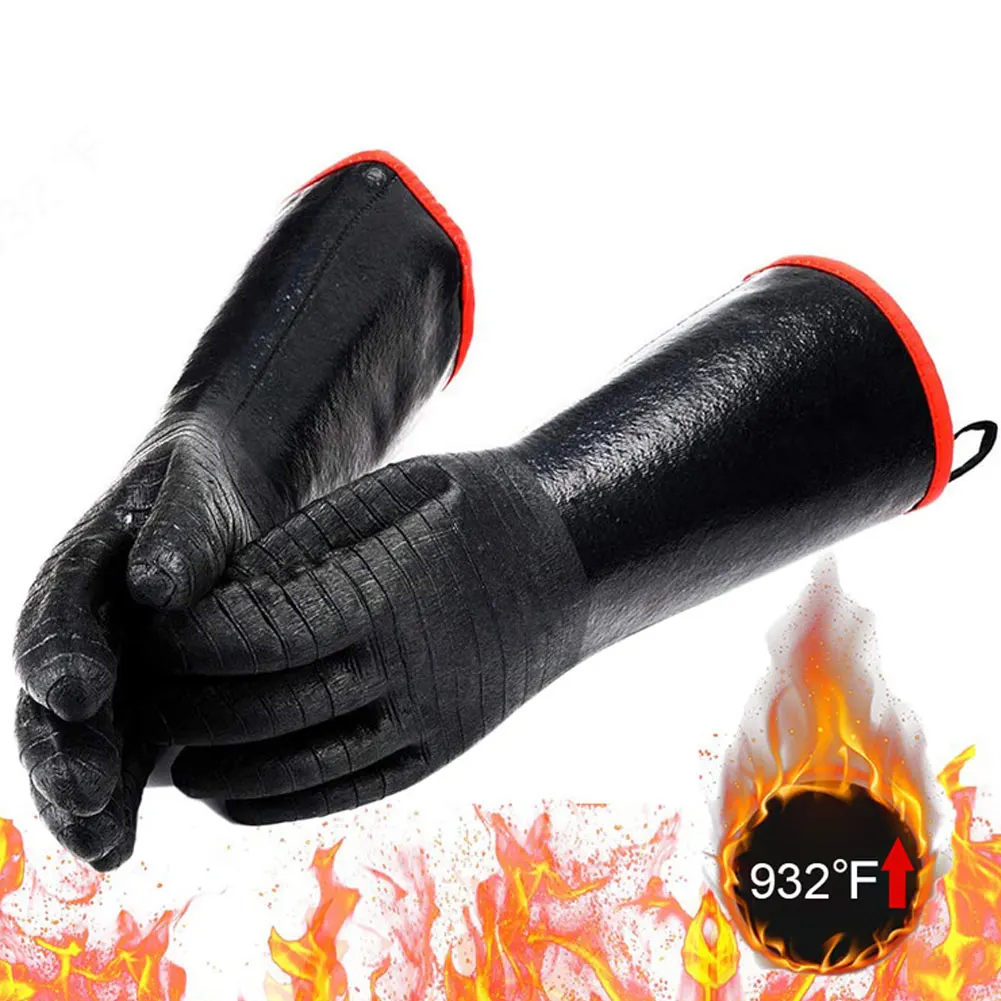 ZK30 18in Heat Fire Resistant Safety Gloves Flame Retardant Oil Proof Heavy Neoprene Gloves for Oven oven gloves