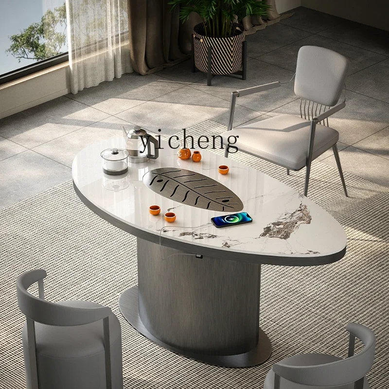 

high-end balcony kung fu tea table and chair combination rock slab tea table tea table simple modern small apartment charging