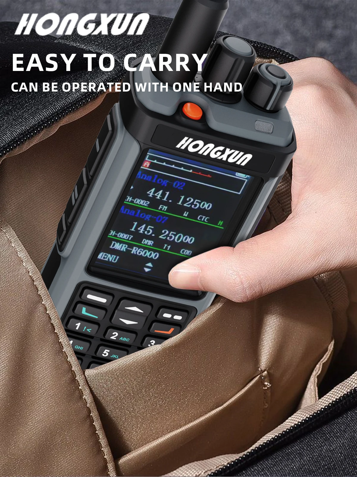 HX DP4801 DMR جهاز اتصال لاسلكي رقمي محمول باليد لوحة مفاتيح كاملة 20 وات مخرج طاقة مقاوم للانفجار اتصال داخلي طويل مقاوم للماء