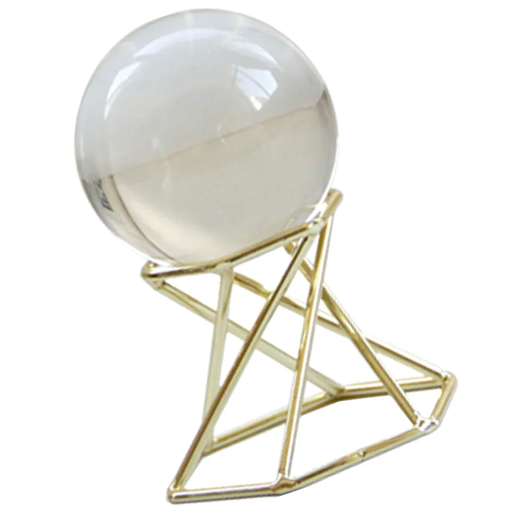 

Sophisticated Decor Clear Ball Desktop Decoration Glass with Rack Decorative Sphere