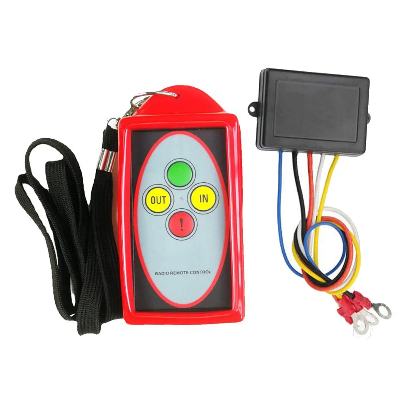 Winch Wireless Remote Control Switch Kit Repair 12V 24V DC Assembly 75ft Winch