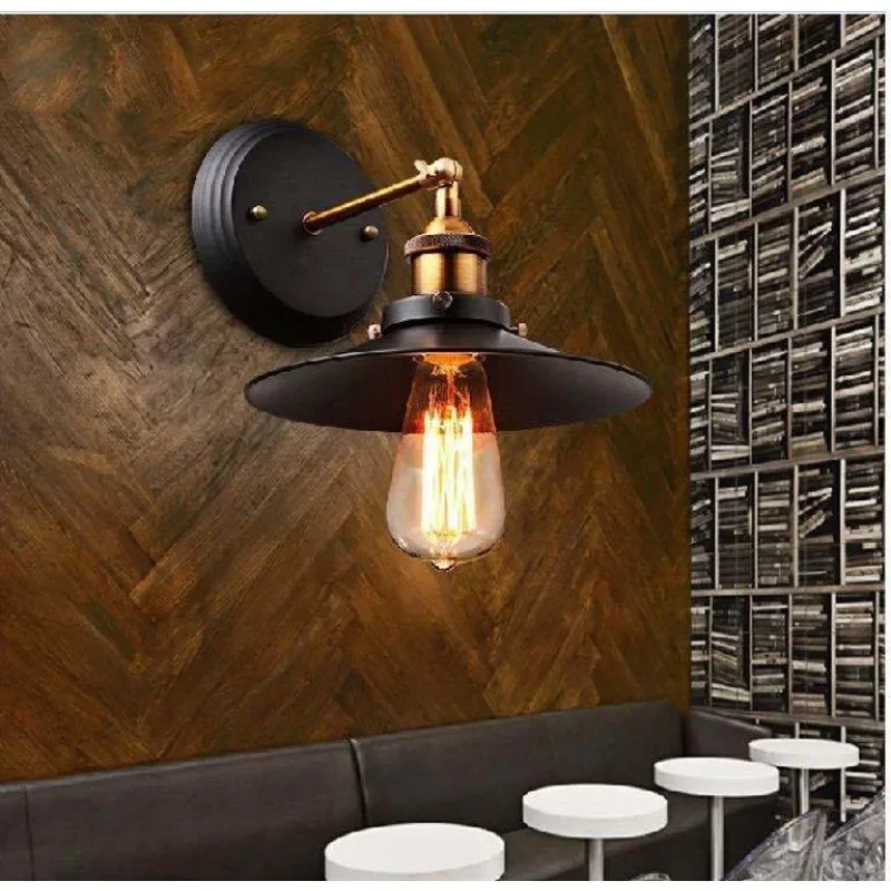 Retro Vintage Wall Light Industrial Edison Simplicity Wall Light Sconces Aged Steel Finished Antique Lamp for Bedroom  Wall Lamp