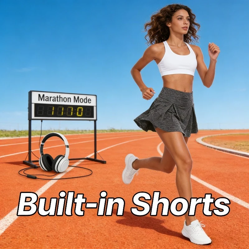 2026 Europe and America Summer New Women's Solid Color Fake Two-Piece Leggings Shorts