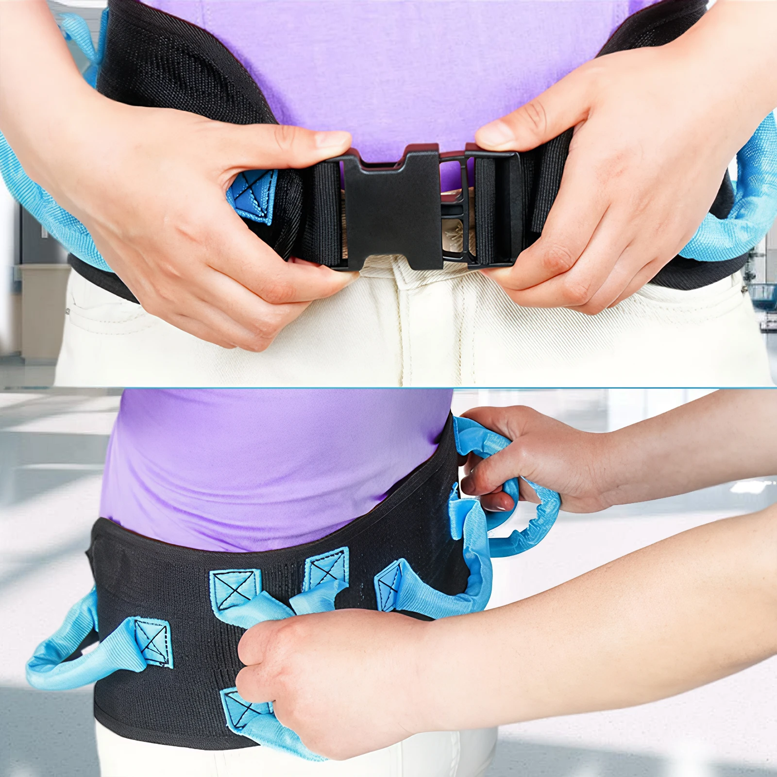 

Регулируемый пояс для ходьбы с металлической пряжкой, дышащий, для восстановления и тренировок, для безопасного ухода за пациентами