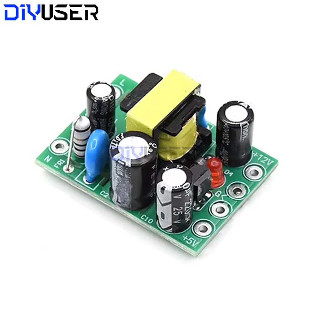 AC-DC Power Supply Module 110V-220V to 5V 12V Dual Output Isolated Converter 100mA 500mA for Arduino DIY Projects