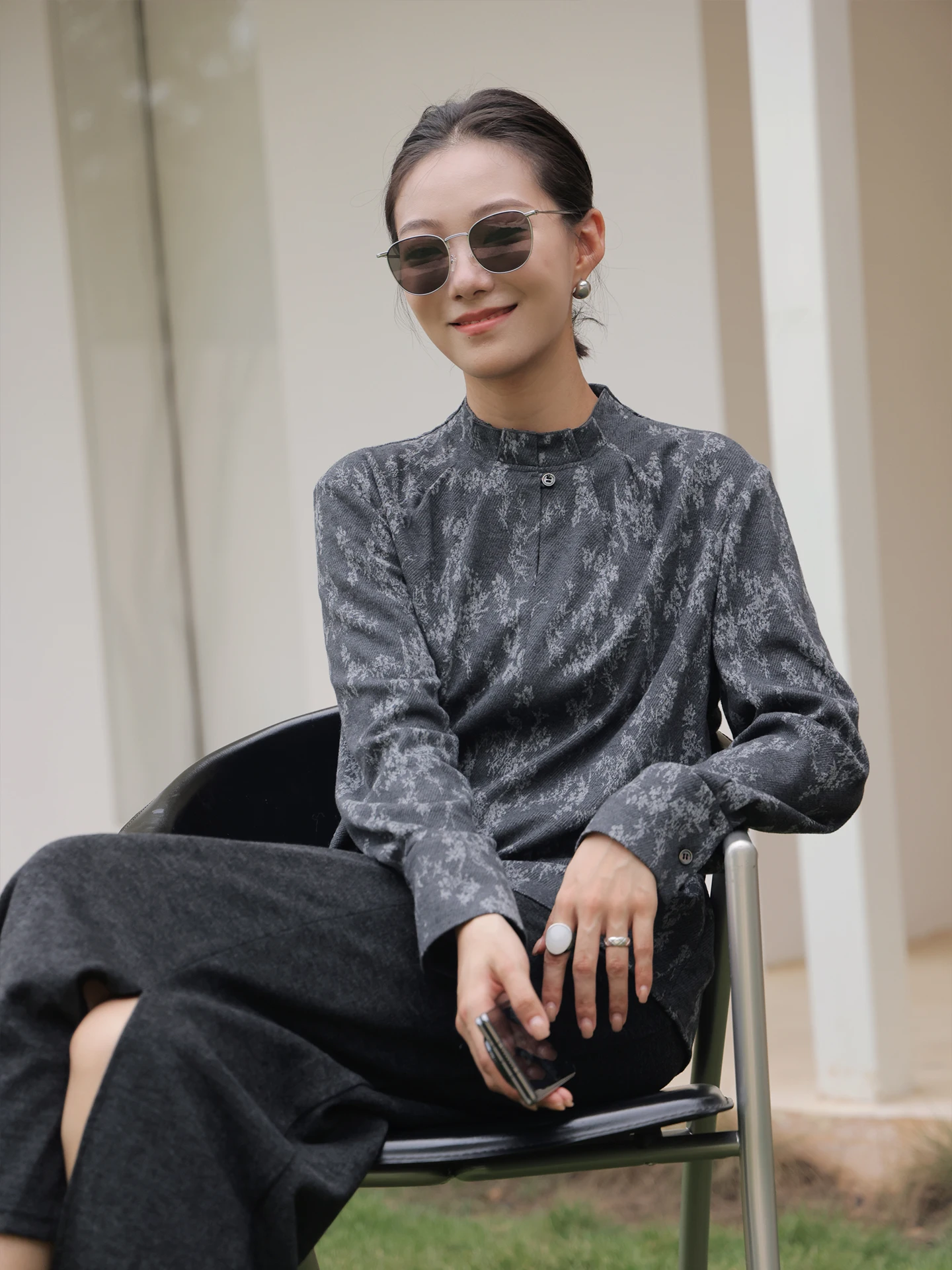 

Шерстяная женская верхняя одежда с длинными рукавами, весна-осень, новая модель, из ацетатной ткани, с цветочным узором, в традиционном китайском стиле