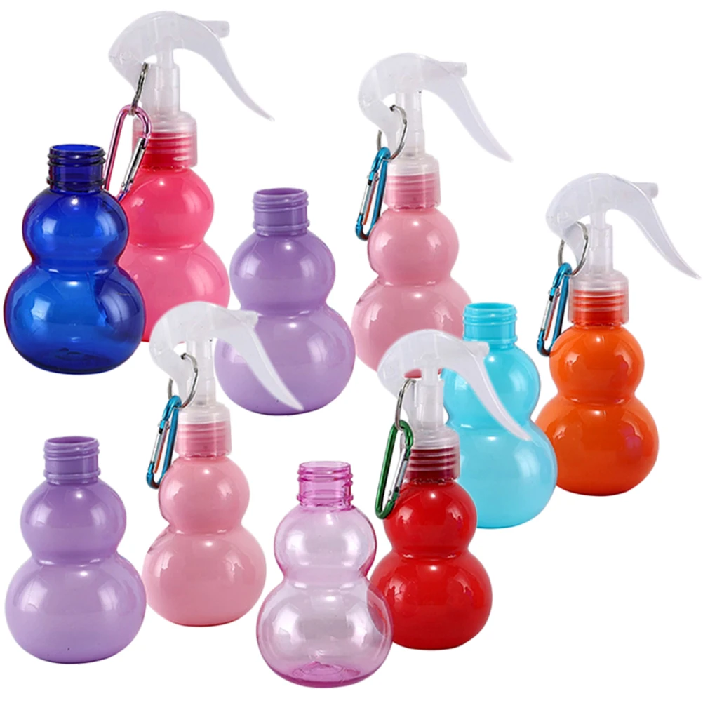 

10Pcs Spray Bottles Refillable Leakproof Travel Sub Bottles Portable Carabiner Design Perfume Containers