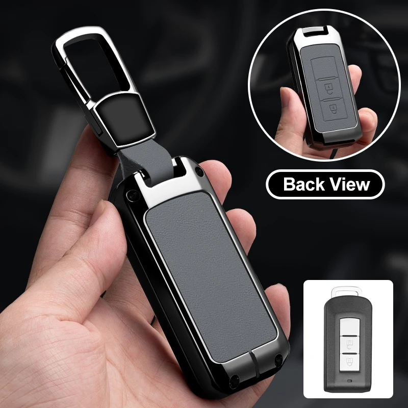 For Mitsubishi Lancer Xpander Outlander ASX EX Pajero Sport Eclipse Cross Montero Car Key Case Cover Metal Shell Keychain