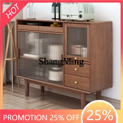 

FGgood-looking solid wood dining side cabinet modern simple whole wood dining room locker living room tea and wine