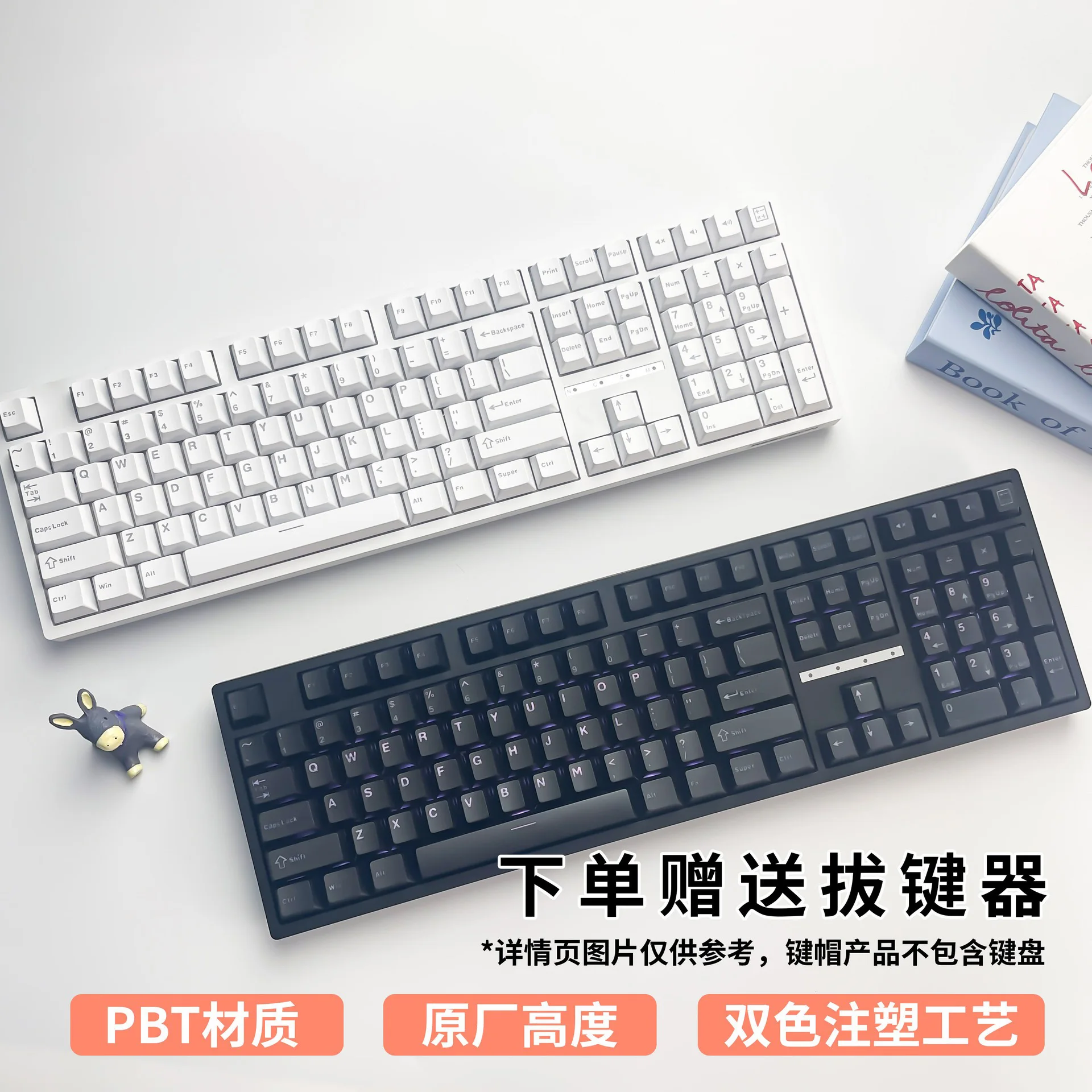 Cherry Profile PBT Double Shot Keycap Mechanical Keyboard Keycaps ISO Enter Top Shine Through Backlit Gaming Key Caps DIY Custom