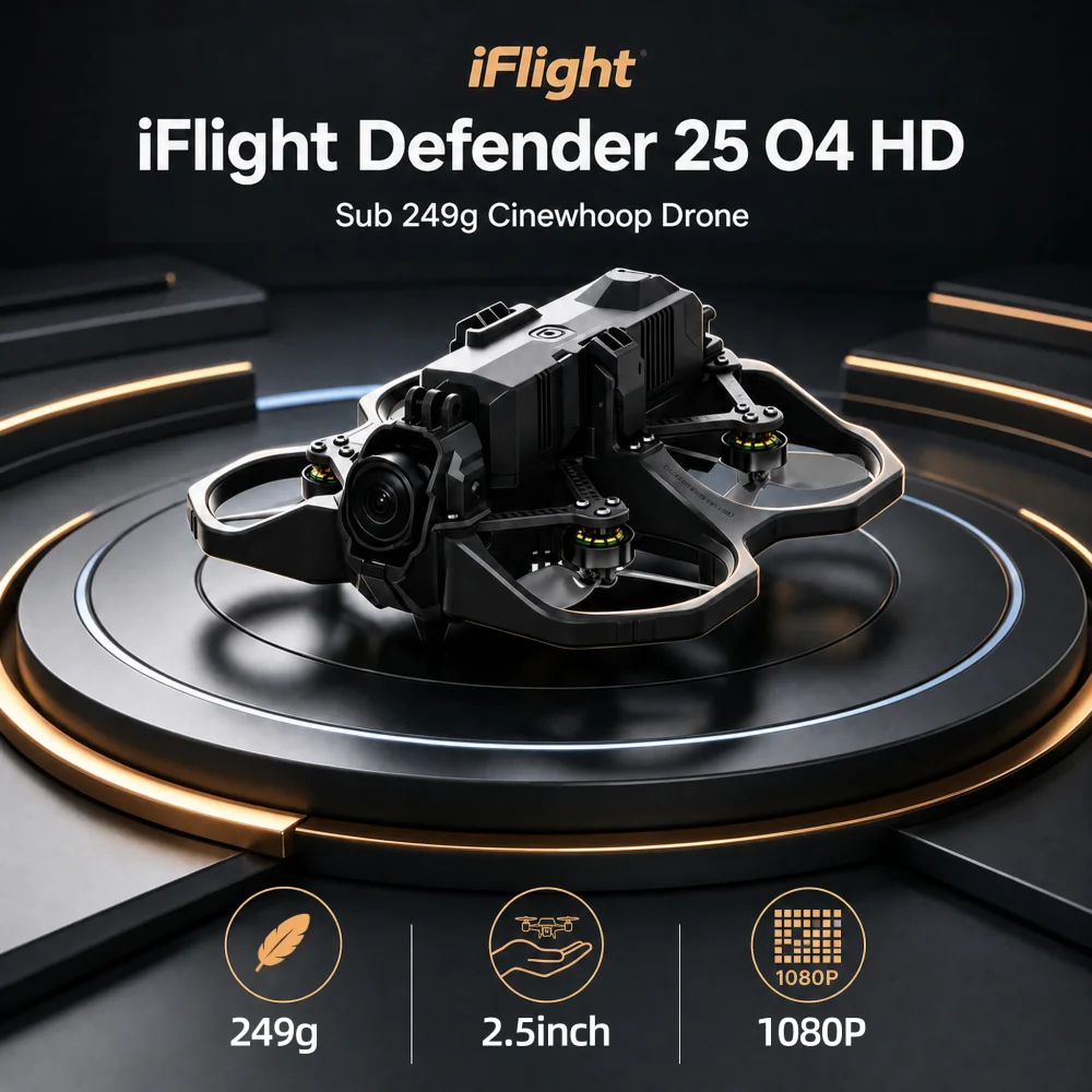 

Defender 25 O4 HD Ready to Fly FPV Drone 2.5 Inch Prop Guard Cinewhoop for Beginners Indoor Outdoor Aerial Shooting 1080P