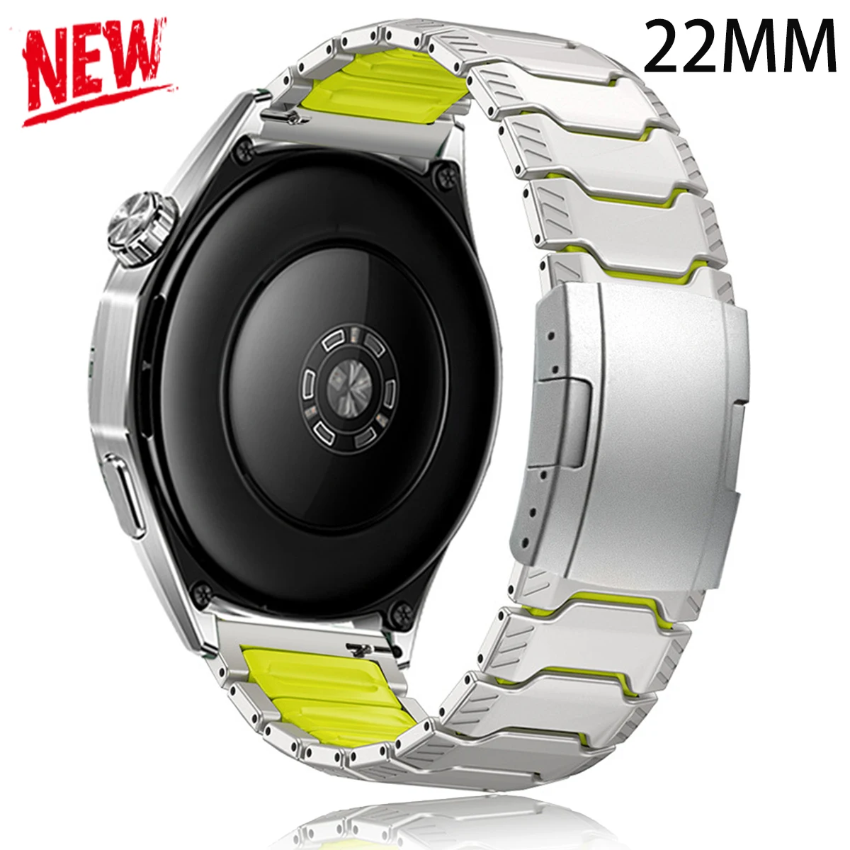 Man Luxury Metal Band for Huawei Watch GT6/5/4/Pro Ultimate2/1 Titianium + Silicone 22MM Strap for Amazfit Bip 6/5 Balance 2/1