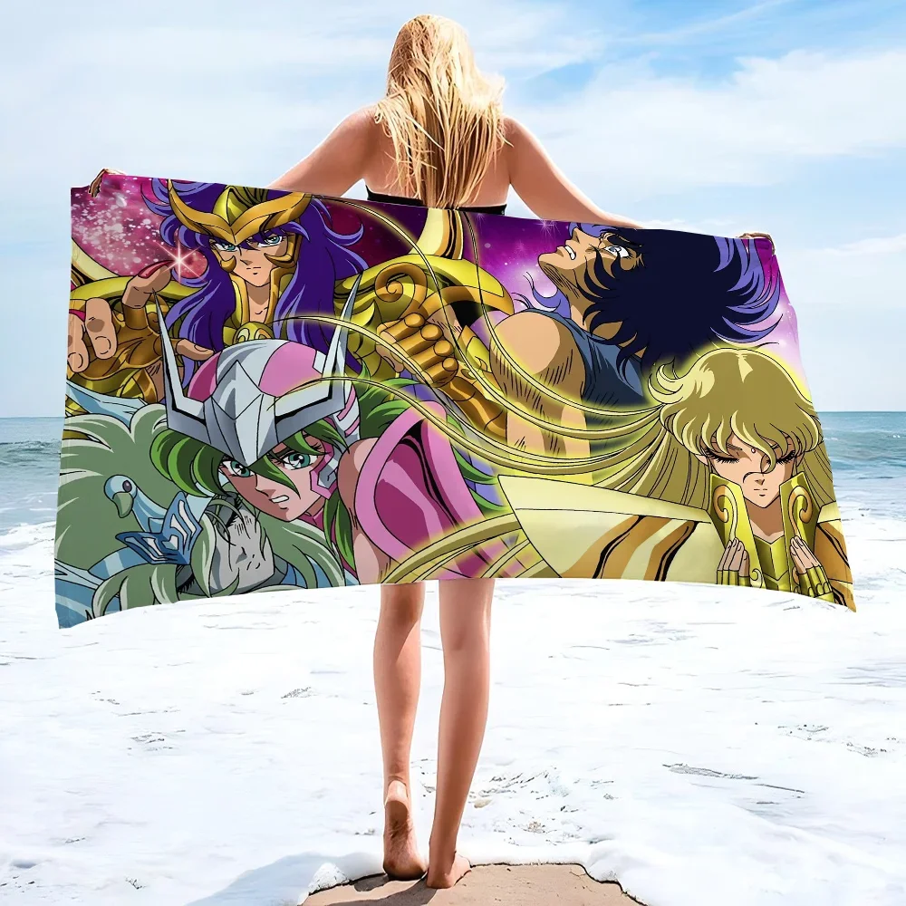 

1pc Anime Saint Seiya Towel Children's Beach Towel Summer Swimming Shower Towel Bathroom Supplies