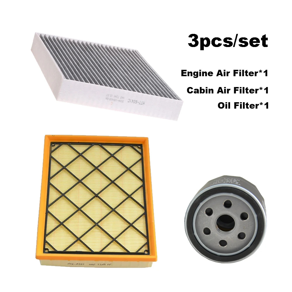 

3pcs Filter Set For FORD FOCUS (C519) 1.0T 125 2018 Escape 1.5T 2019 Engine Cabin A/C Fresh Air Flow Oil Filter JX619601AA