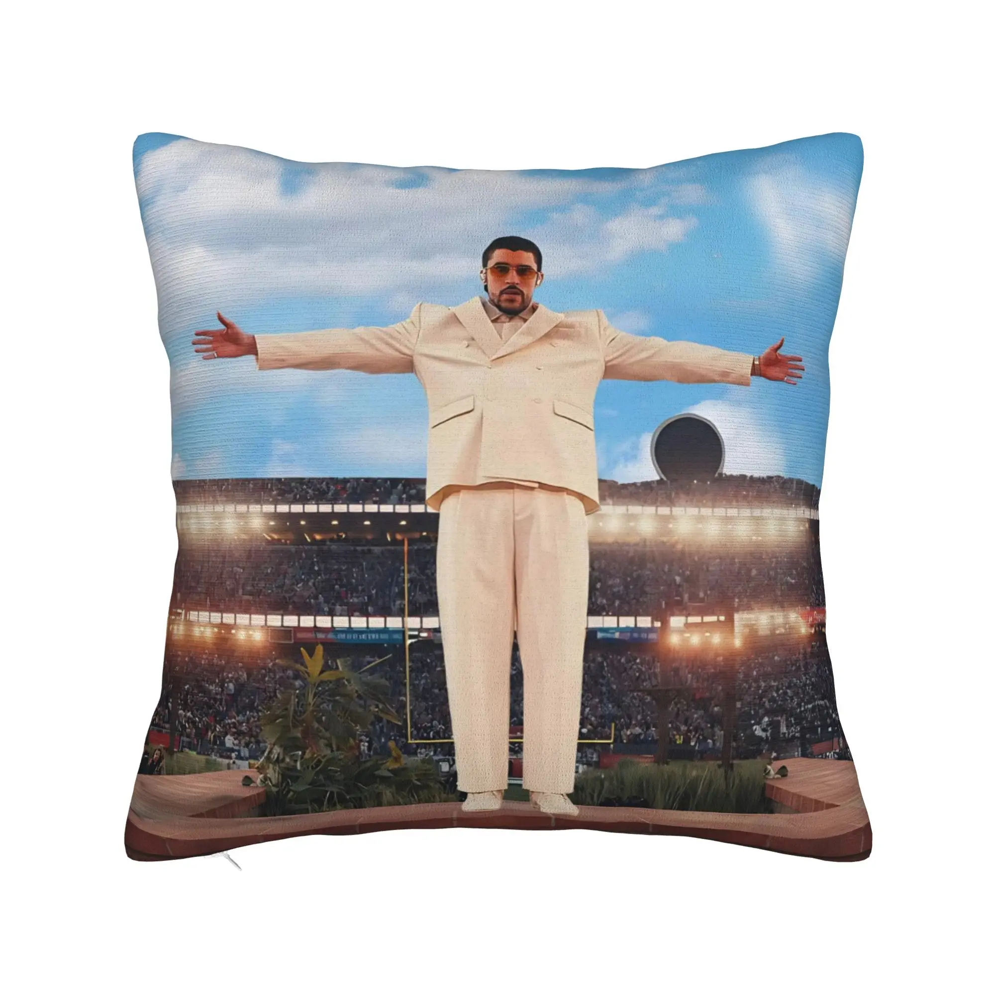 The Only Thing More Powerful Than Hate Is Love Square Pillow Cases Bad Bunny Cushion Covers Throw Pillow Case Cover for Bed 18