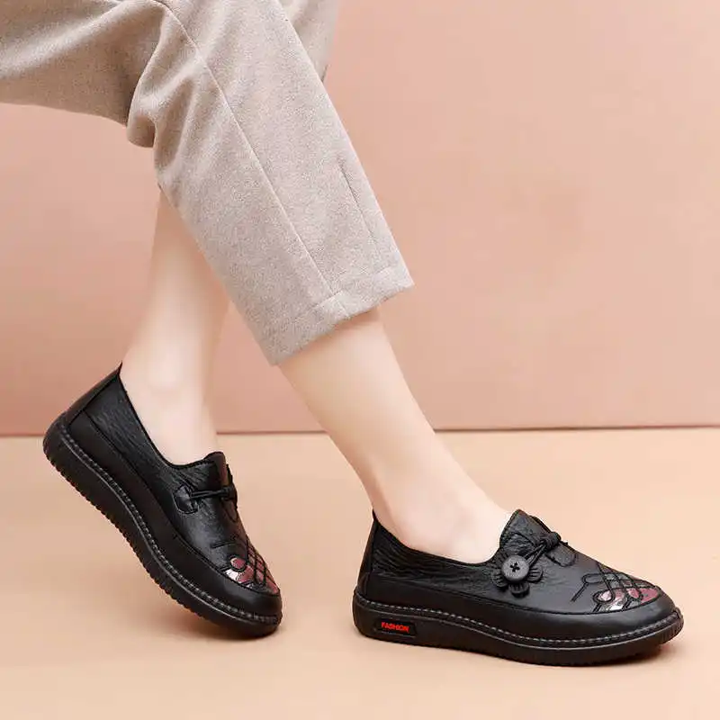 

Thin Heel Natural Leather Green Sneakers Woman Training Shoes Flats Shose Sport Lofer Tenid Womenshoes Outside Overseas