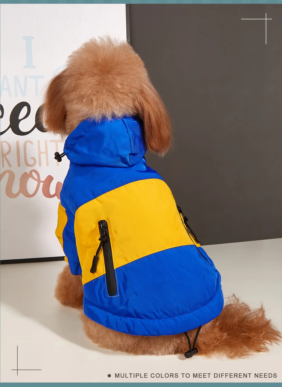Wasserdichte Kleidung für große Hunde, Winter, warm, Haustier-Regenmantel für mittelgroße und große Hunde, modische coole Hundejacke, französische Bulldogge, Chihuahua-Outfit – Detail 9