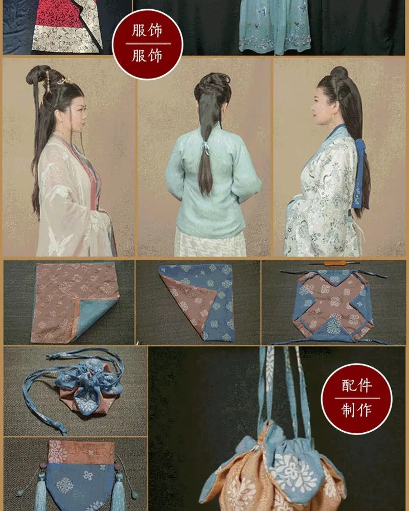How To Wear HanFu Instruction Book with Structure Size Pattern Clothing Making Diy Books Ancient Chinese Costume Structure Atlas
