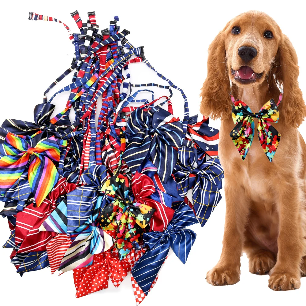 50/100pcs Bulk Dog Bowties For Small Dogs Grooming Pet Dog Bow Tie Neckties mix 50colours Pet Grooming Accessories