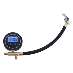 Car Motorcycle Air Compressor Inflating Tube Hose 200PSI with Deflation Digital Tire Pressure Gauge Manometer