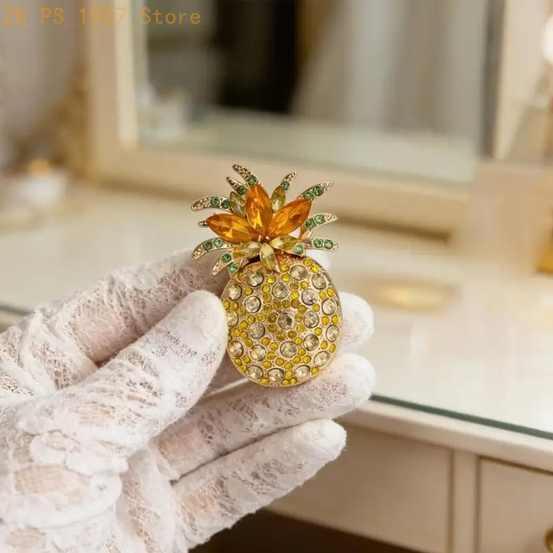 Lightweight Alloy Brooch Pineapple Fruit Symbol Passion Vitalities Badge 55KA