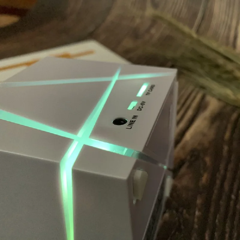 Ai cubo mágico bluetooth alto-falante inteligente rgb luz brinquedo com baixo haste educação caixa de música para crianças mini tecnologia sem fio aprendizagem presente