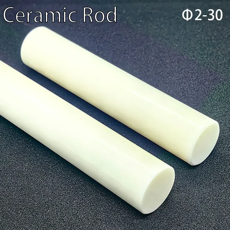 Alumina Ceramic Rod Φ2-30mm Dowel Pin Column Plunger Rod Insulation High Temperature Resistance Shaft Corundum Stirring Rod